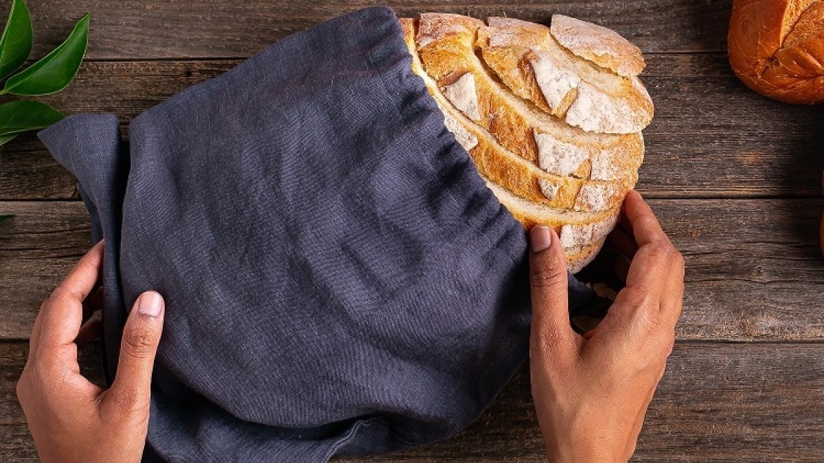 Cloth Drawstring Bread Bag