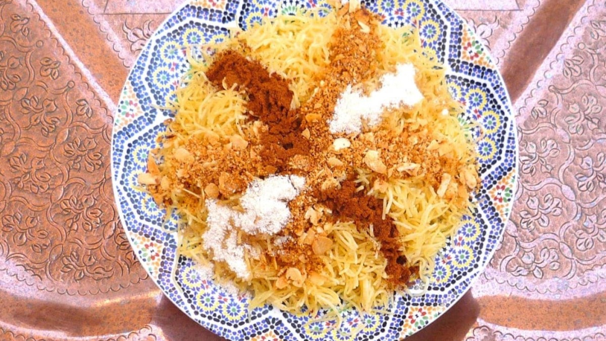 Vermicelli with Almonds, Cinnamon and Culinary Argan Oil